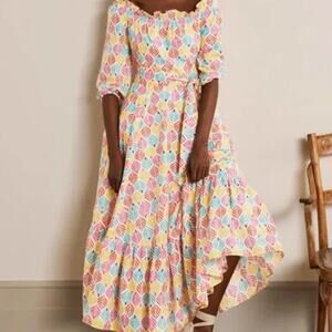 Boden Colorful Leaf Print Mini Dress